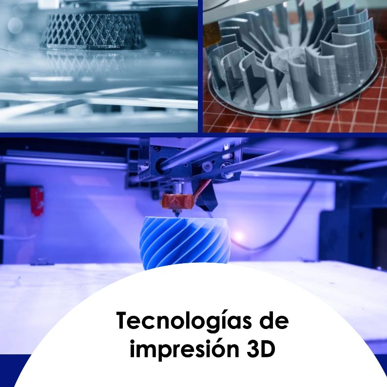 Muestra las diferentes tecnologías de impresión 3D