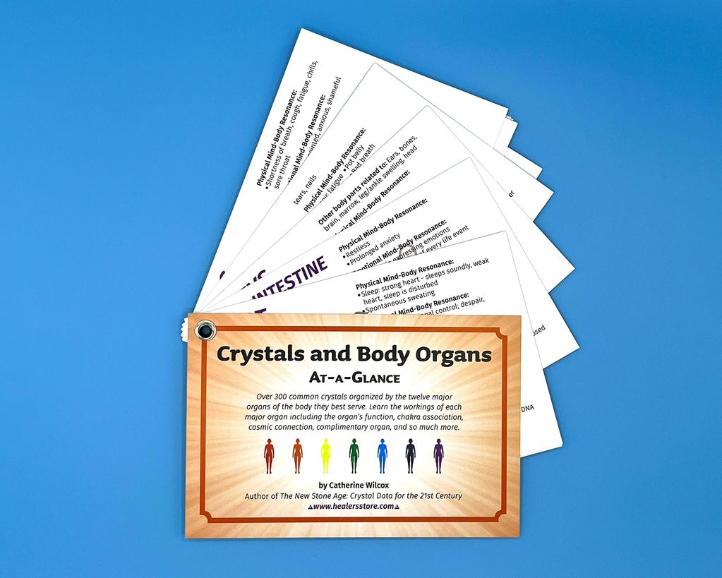 Crystals and Body Organs At A Glance Flash Cards
