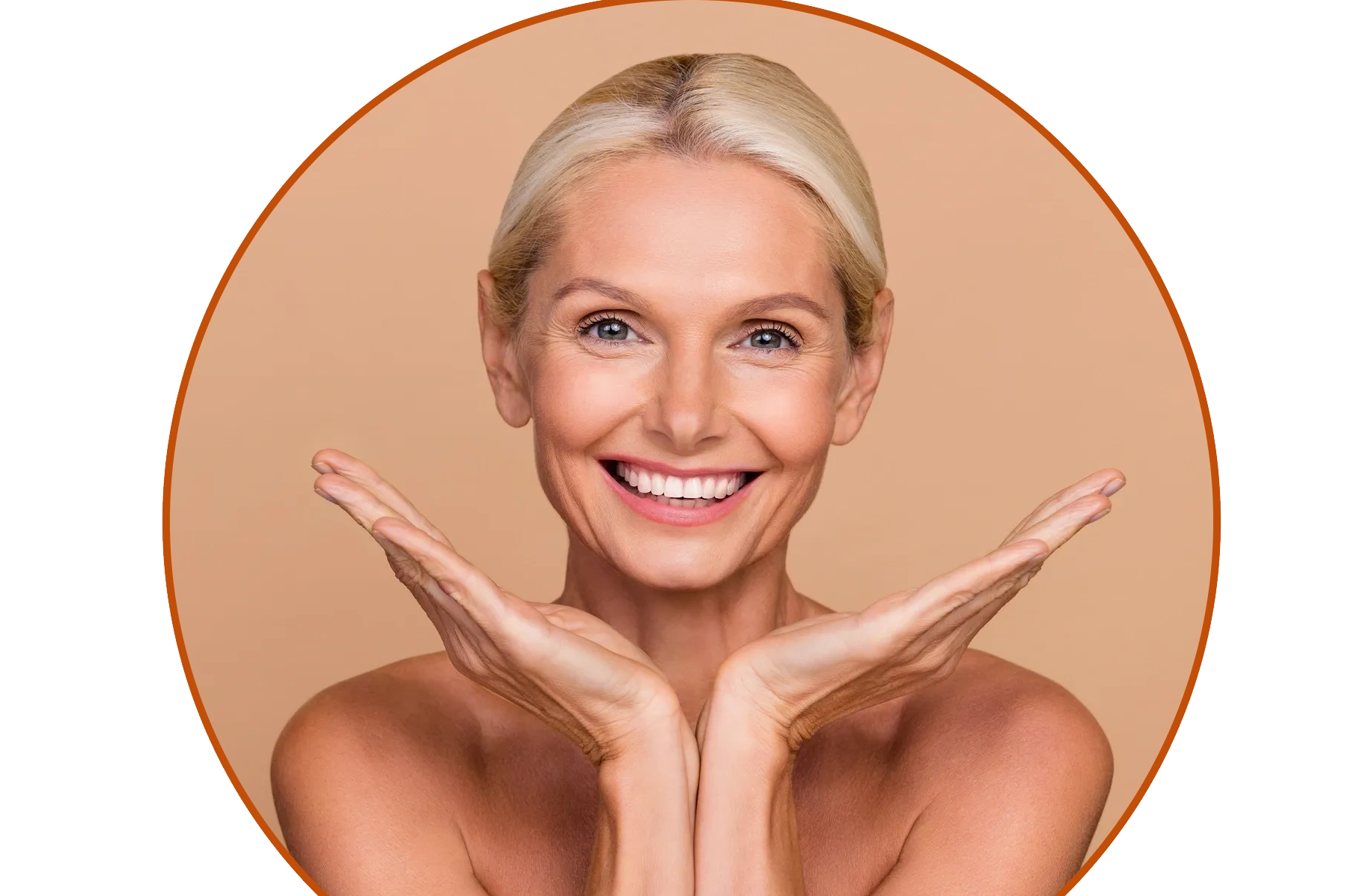 Maturer women with a natural looking tan.