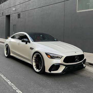 A white mercedes gls coupe