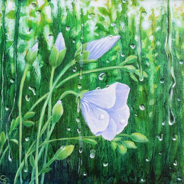 Flax During Rain
Oil on Panel
8" x 8"