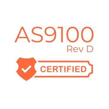 Image states the company is AS9100 Certified