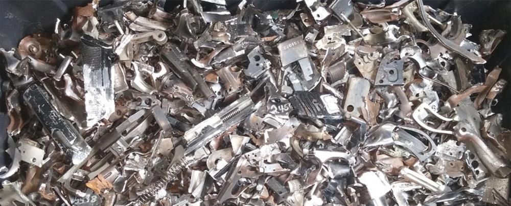 Pulverized gun parts