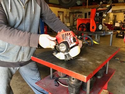 We work on a variety of yard equipment like weed wackers and leaf blowers.