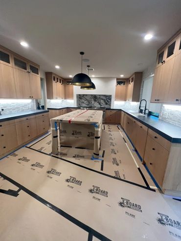 Process of installation of a new Kitchen Countertop