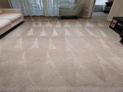 Carpet cleaning results