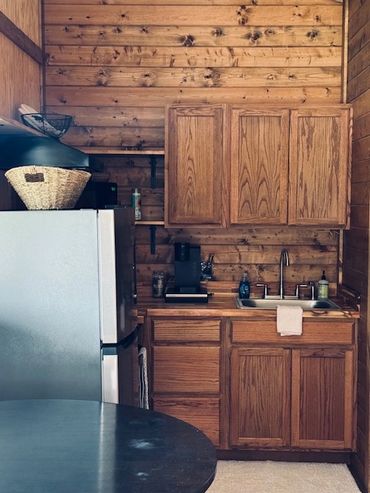 Images of our cabin and RV spots.