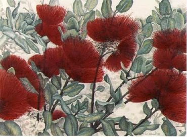 Ohi'a-Lehua Tree - 30 x 40 inches (76 x 101 cm)