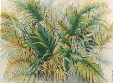 Rainforest Leaf Spray - 30 x 40 inches (76 x 101 cm)