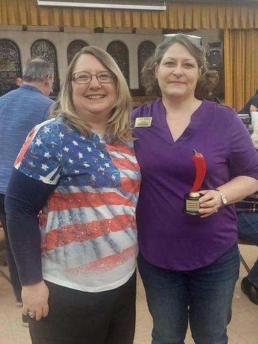 Lynn Maro - First place in chili cookoff.