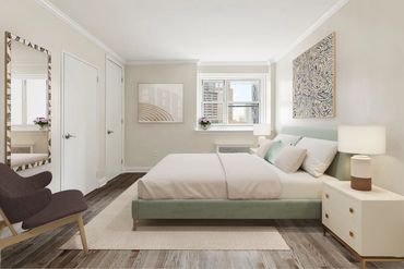 Primary bedroom of apartment 4L / 191 Willoughby St.