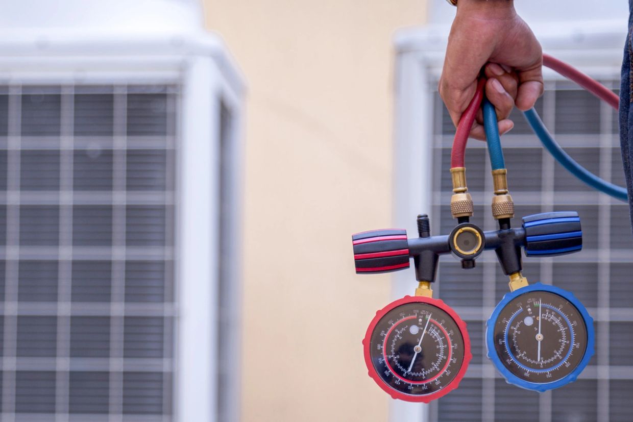 HVAC tool on hand technician