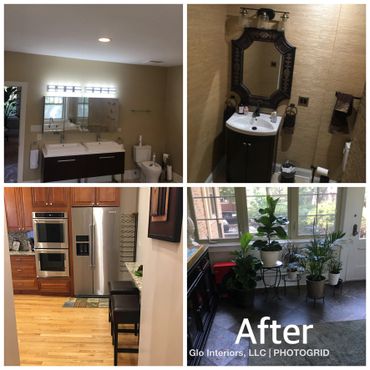 Remodel complete master bath, powder room, kitchen and garden room.