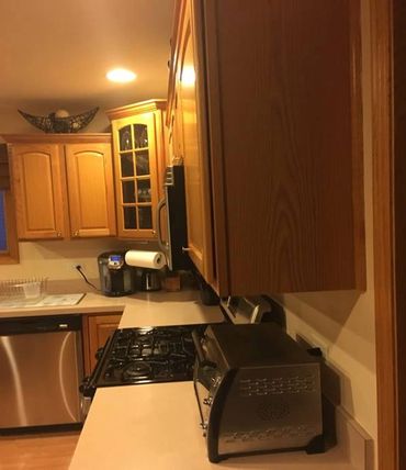 Old oak cabinets soon to be removed