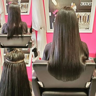 weft beaded extensions
