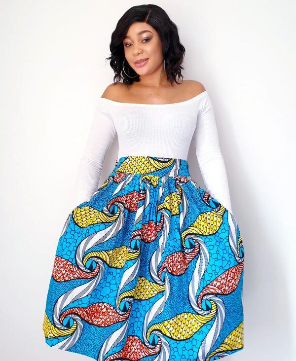 African clothing, African skirt, Ankara midi skirt, African print skirt, Ankara skirt, Ankara print 
