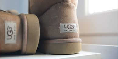 a pair of Cleaned UGG Boots.