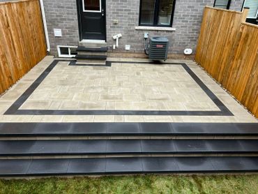 Backyard transformation,patio, interlocking, Melville 60