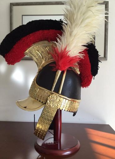 Royal horseguards helmet side view