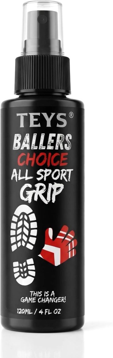 Spray bottle labeled 'Ballers Choice All Sport Grip'.