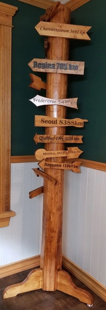 Traveler's pole - customized for your personalized bucket list of destinations.