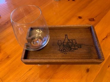 Walnut wine and cheese tray
