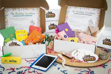 Birthday Countdown Boxes customized for kids, teens, and adults.