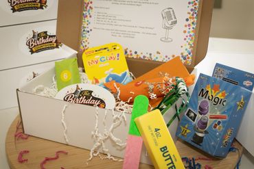 Birthday Countdown gift box filled with daily surprises and personalized birthday gifts.