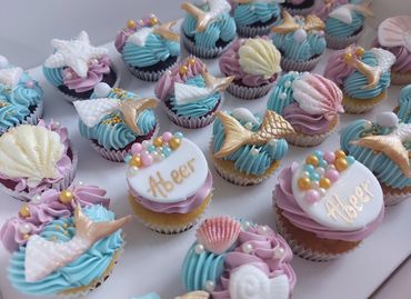 mermaid mini cupcakes