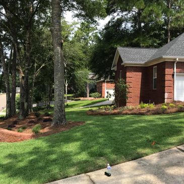Retaining wall, New zoysia grass, and new flower bed install.... New Landscape renovation!    