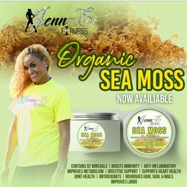 Organic sea moss in a jar