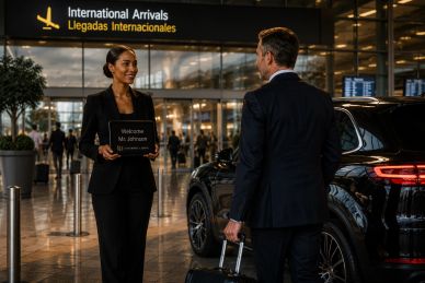 Executive airport meet and assist for international business travellers in Spain.