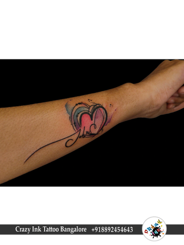Name with Heart Tattoo Design | Heart Tattoo Design | Name Tattoo Design
