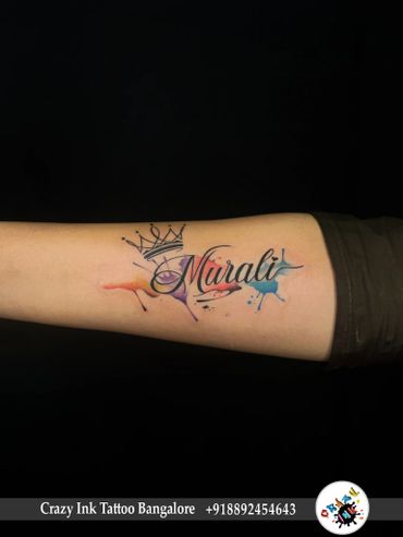 Name Tattoo | Crown Tattoo | Name with Crown Tattoo