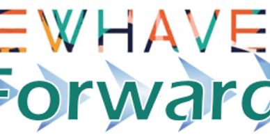 Partial text with colorful letters showing 'WHAVE Forward'.