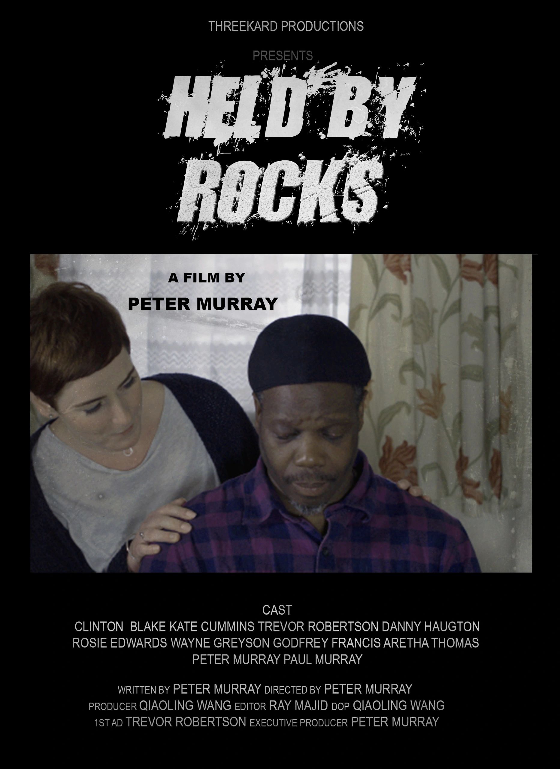 held by rocks