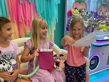 birthday fun at claw machine arcade