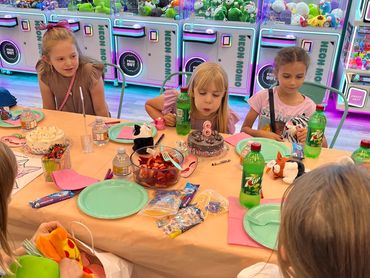 birthday party package at claw machine arcade