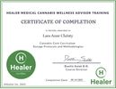 Healer.com medical cannabis wellness advisor certification