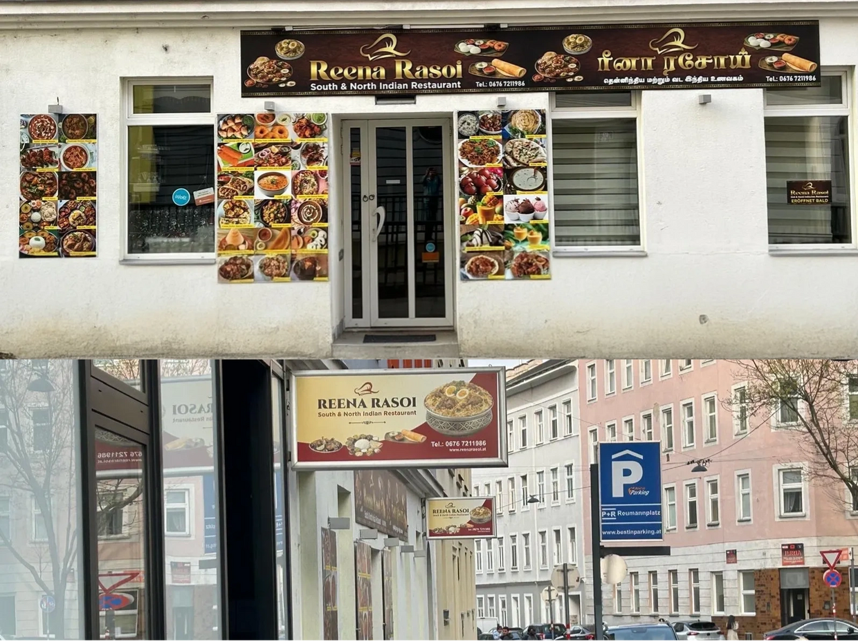 Reena Rasoi, a South & North Indian restaurant with vibrant foods availabe in Vienna, Austria