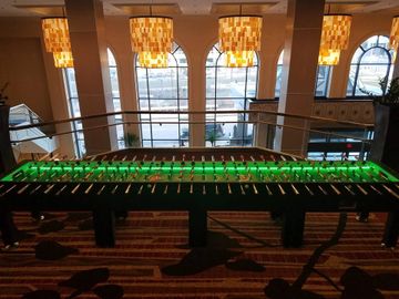 Rent giant LED glowing foosball table for 16 players in the Chicago area