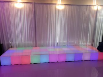 Rent LED staging dance platforms - Portable Light up stage rentals in Chicago, IL