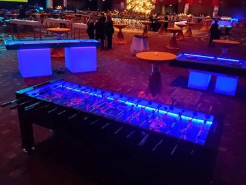 Chicago LED glowing oversized foosball table game rentals