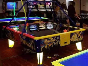 Four Player LED Air Hockey Table Rental Chicago 