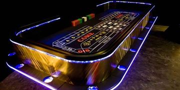 LED Light Up Craps Table - Casino Party Rental - Chicago, IL