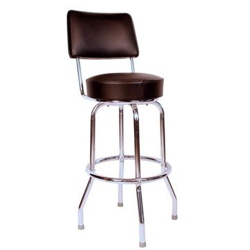 Chrome Bar Stool Rental - Chicago, IL - Rent Chrome Bar Stool with Swivel Back and Foot Rest