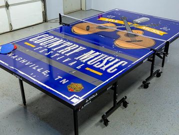 Fully Custom Wrapped Ping Pong Table Tops by Castle Party Rental - Chicago, IL