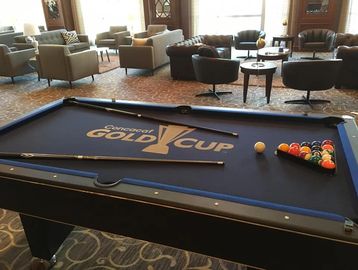 Custom Branded Pool Table - Gold Cup