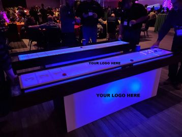 Custom LED Shuffleboard Gaming Table Rental, Chicago, Illinois