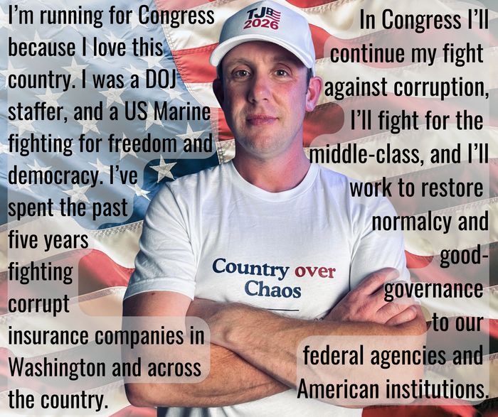 TJ Ware, DOJ Staffer and Marine is fighting corruption in Washington US Congress Texas Democrat